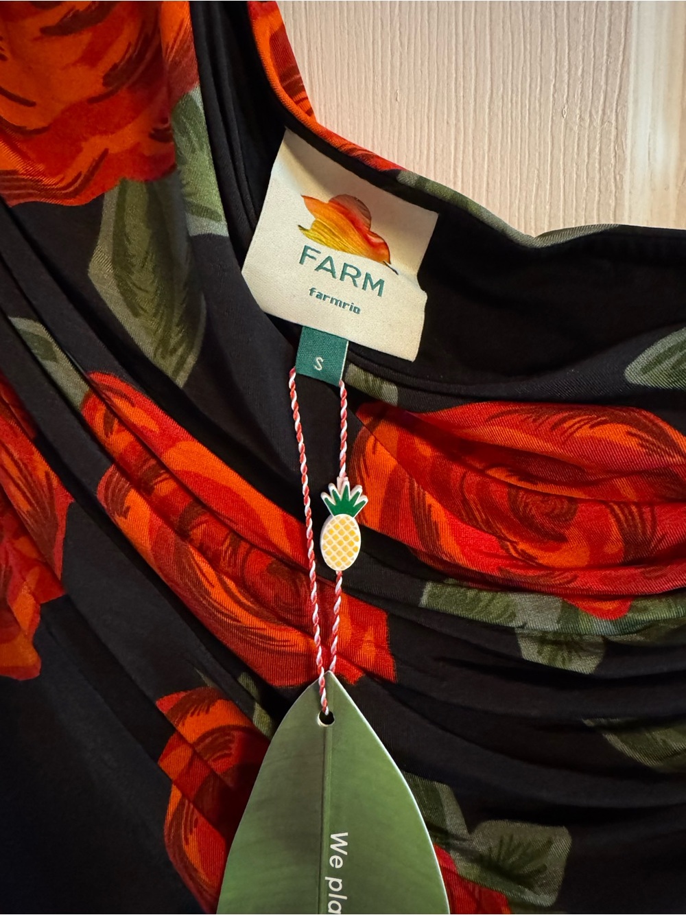 FARM Rio Latin Roses One Shoulder Midi Dress Size XS - Picture 3 of 4